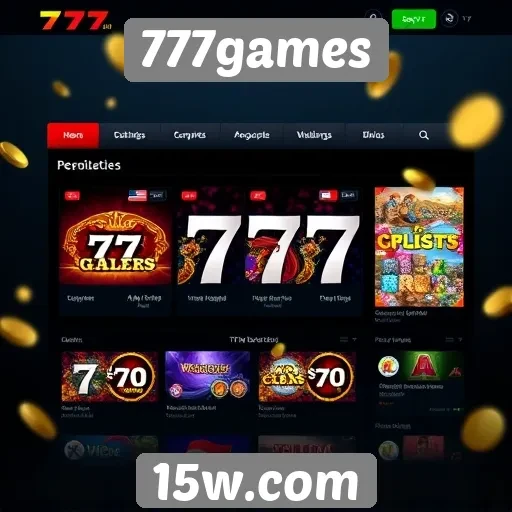 Interface do usuário do 777games e sua usabilidade